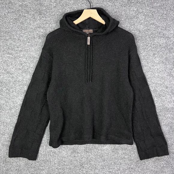 Bottega Veneta Italy 100% Wool Black Hoodie Women's‎ Size Small